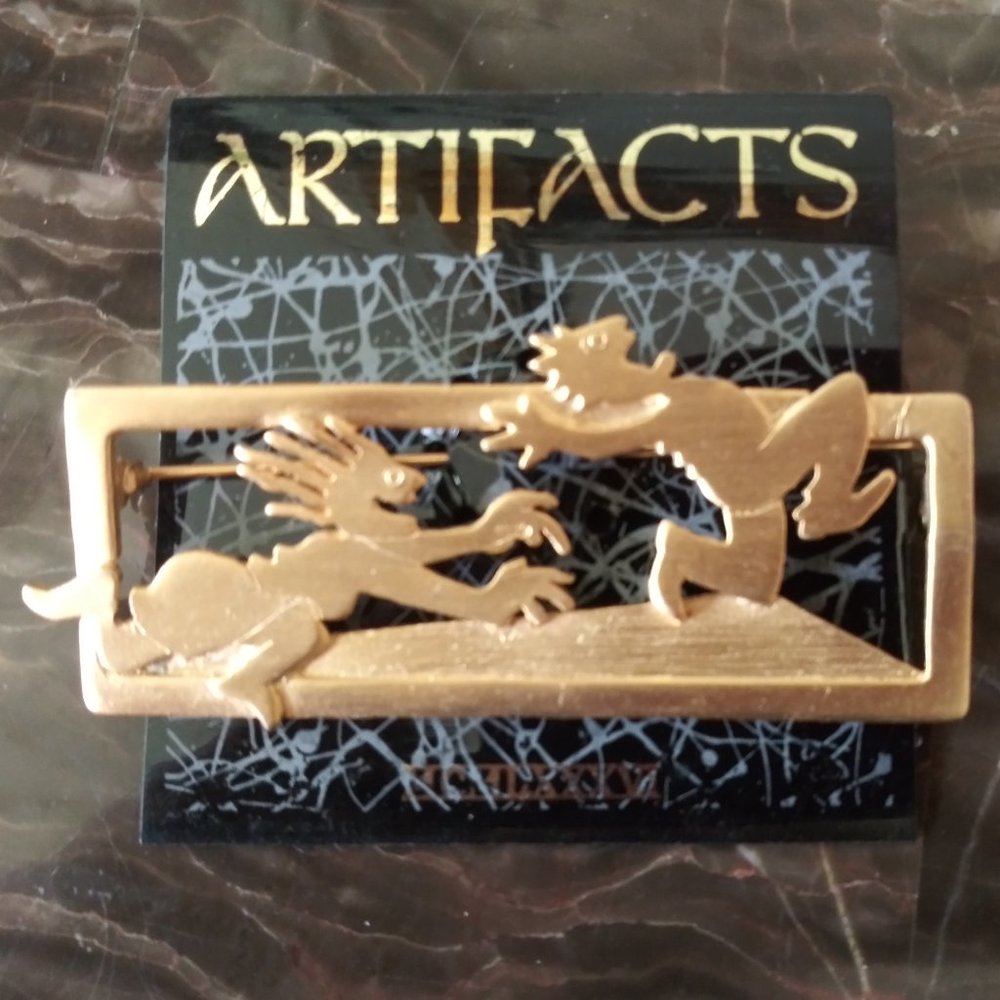 JJ Jonette Artifact LOVERS CHASE Pin on Orig Card!